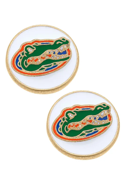 Florida Gators Enamel Disc Stud Earrings sold by Canvas Style