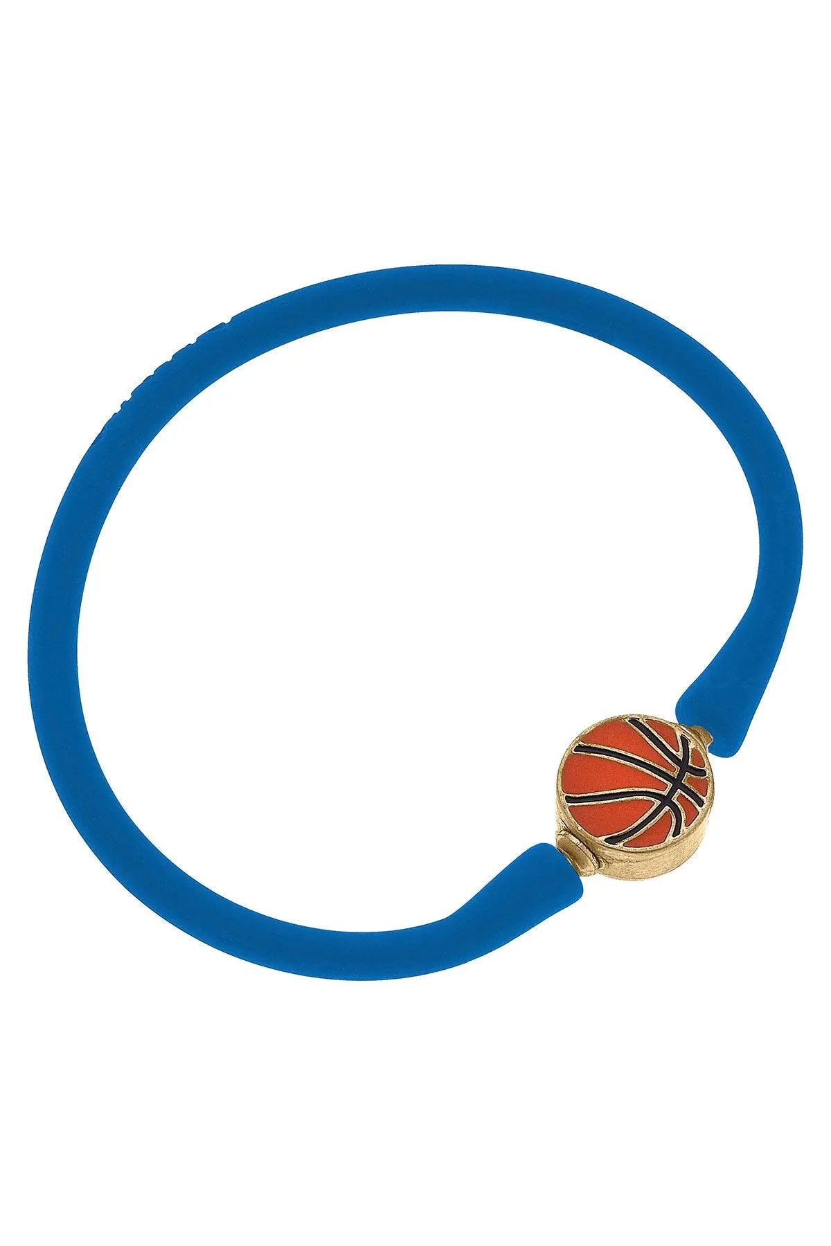 Enamel Basketball Silicone Bali Bracelet in Blue sold by Canvas Style
