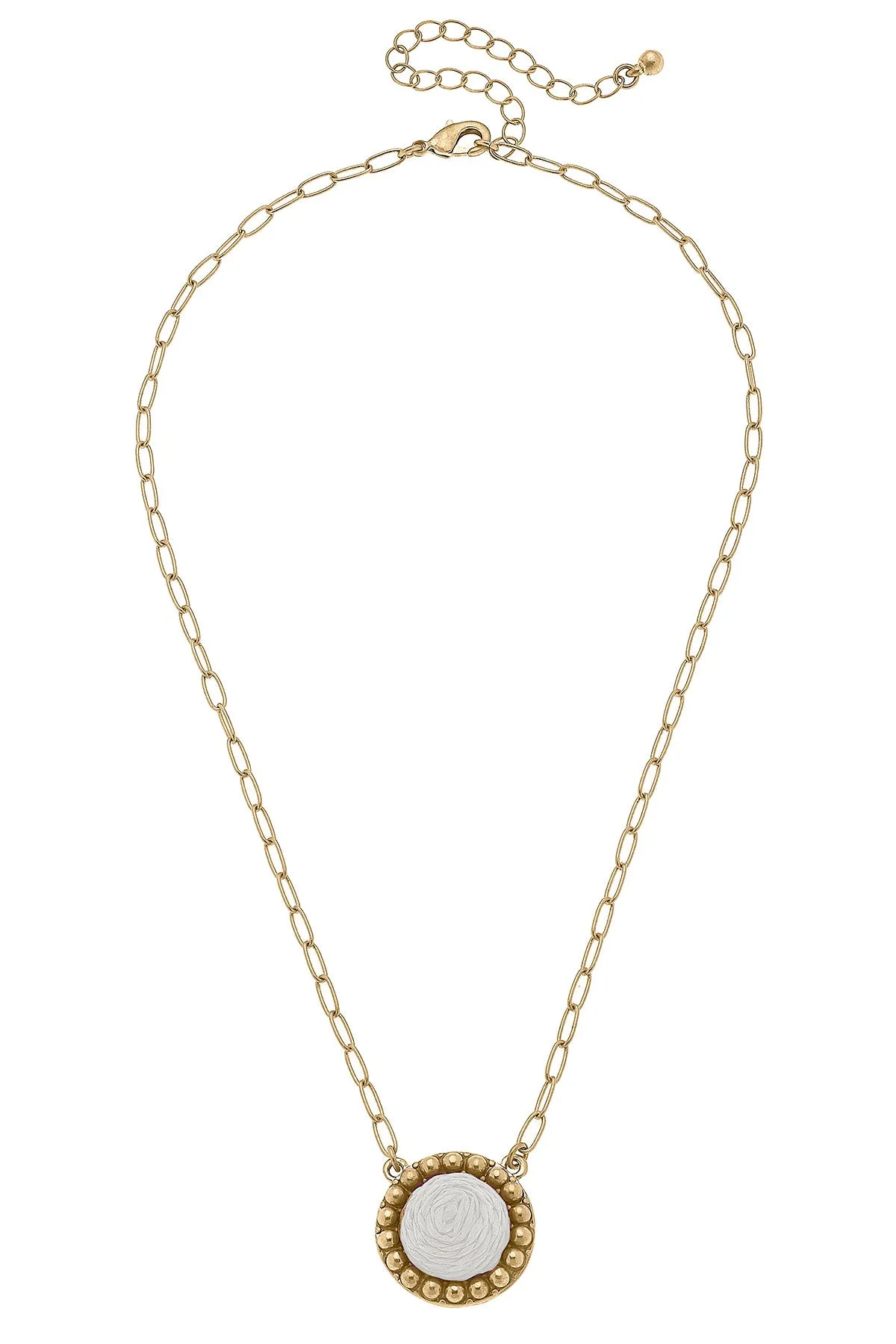 Aruba Raffia Disc Necklace - FINAL SALE sold by Canvas Style product image thumbnail 2