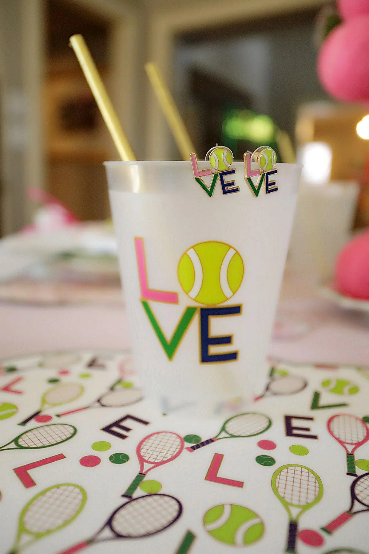 LOVE Stacked Enamel Stud Earrings sold by Canvas Style product image thumbnail 3