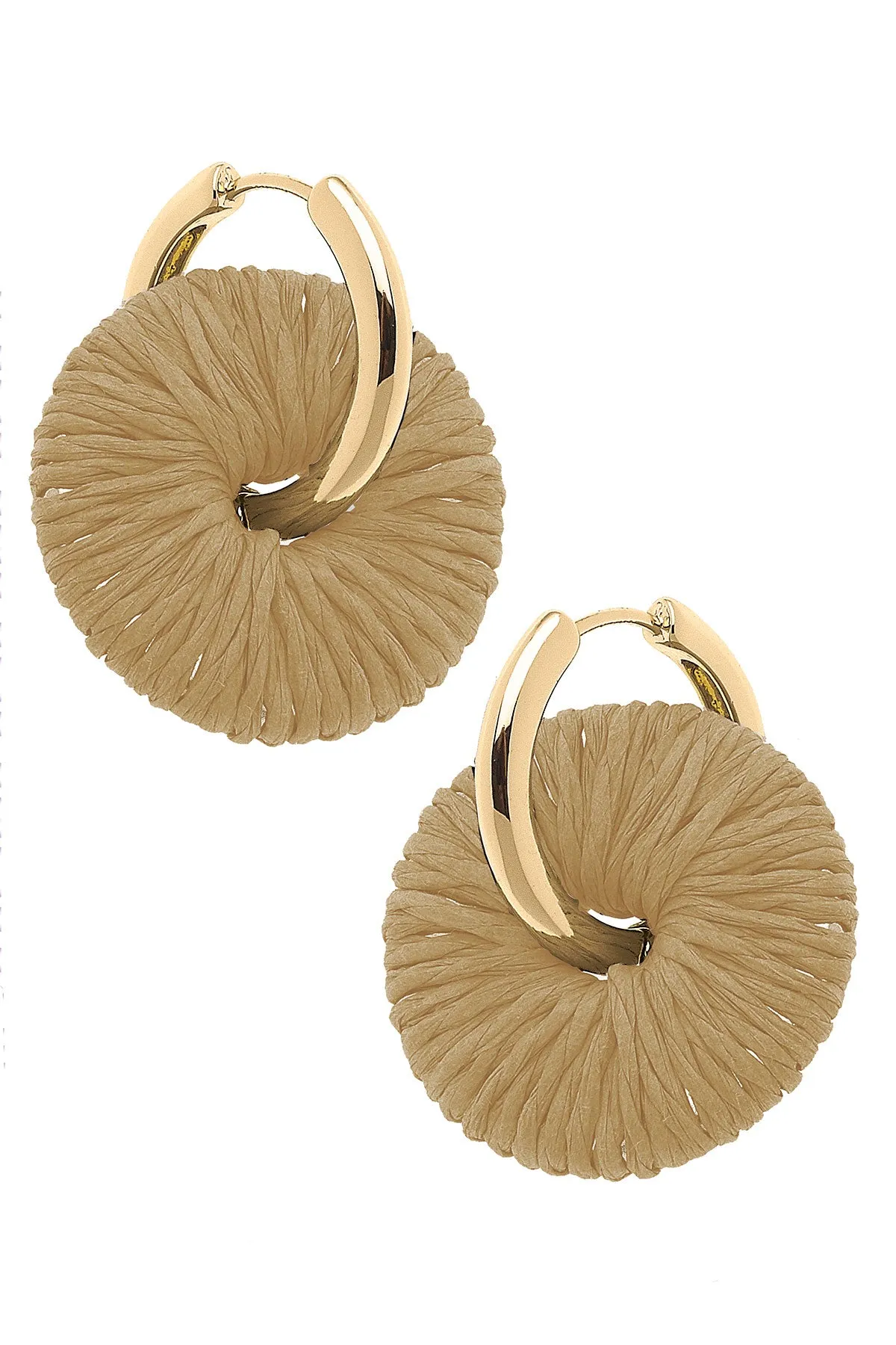 Key West Raffia Earrings in Natural - FINAL SALE sold by Canvas Style