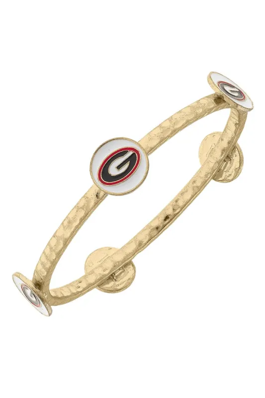 Georgia Bulldogs Enamel Claudia Bangle sold by Canvas Style
