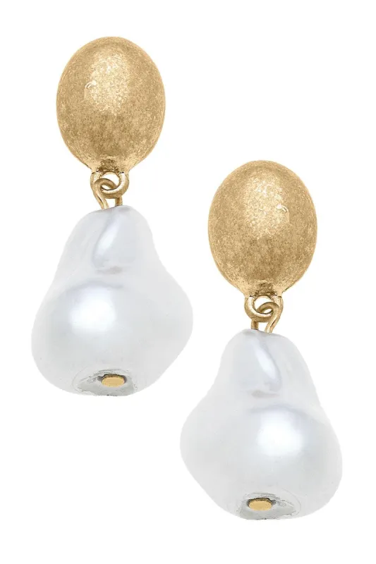 Lulu Baroque Pearl Drop Earrings sold by Canvas Style