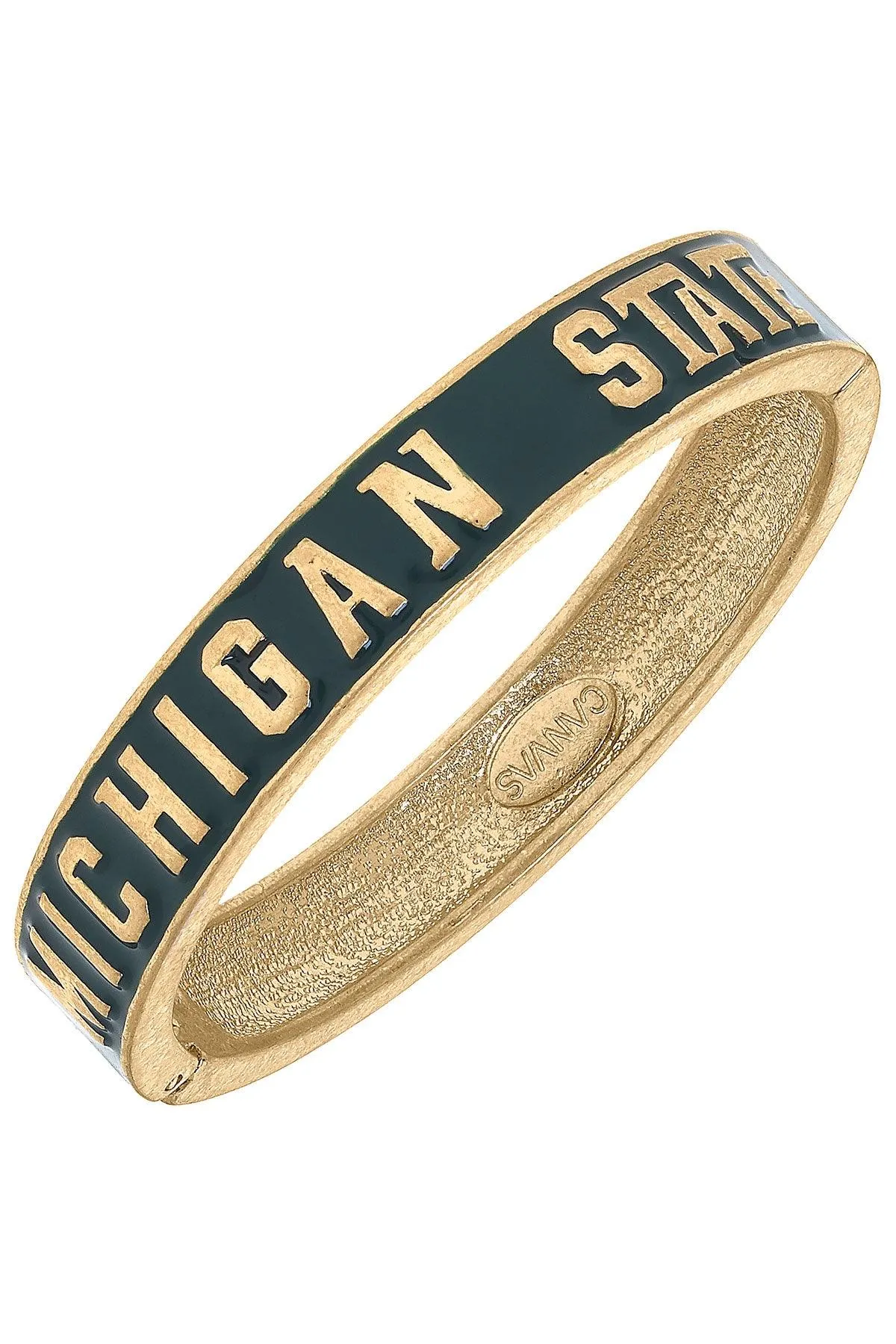 Michigan State Spartans Enamel Hinge Bangle - FINAL SALE sold by Canvas Style