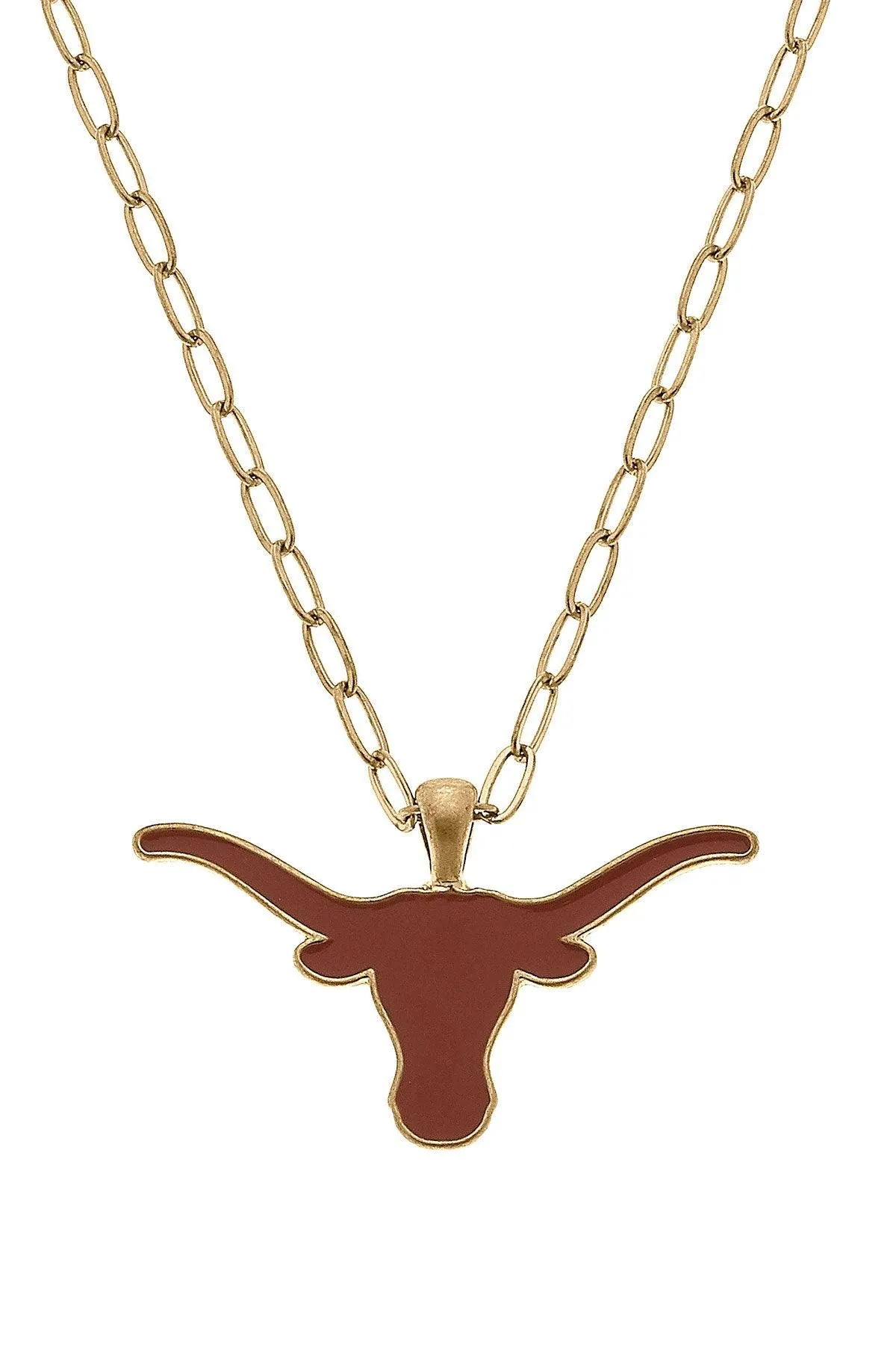 Texas Longhorns Enamel Pendant Necklace - FINAL SALE sold by Canvas Style