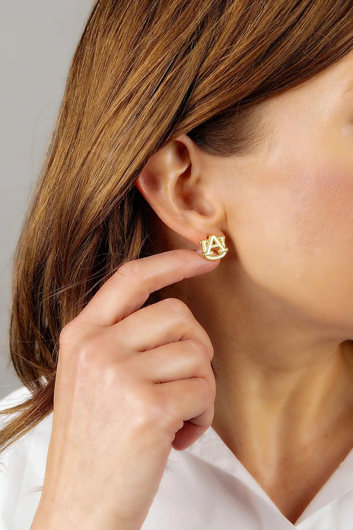 Auburn Tigers 24K Gold Plated Stud Earrings sold by Canvas Style product image thumbnail 3