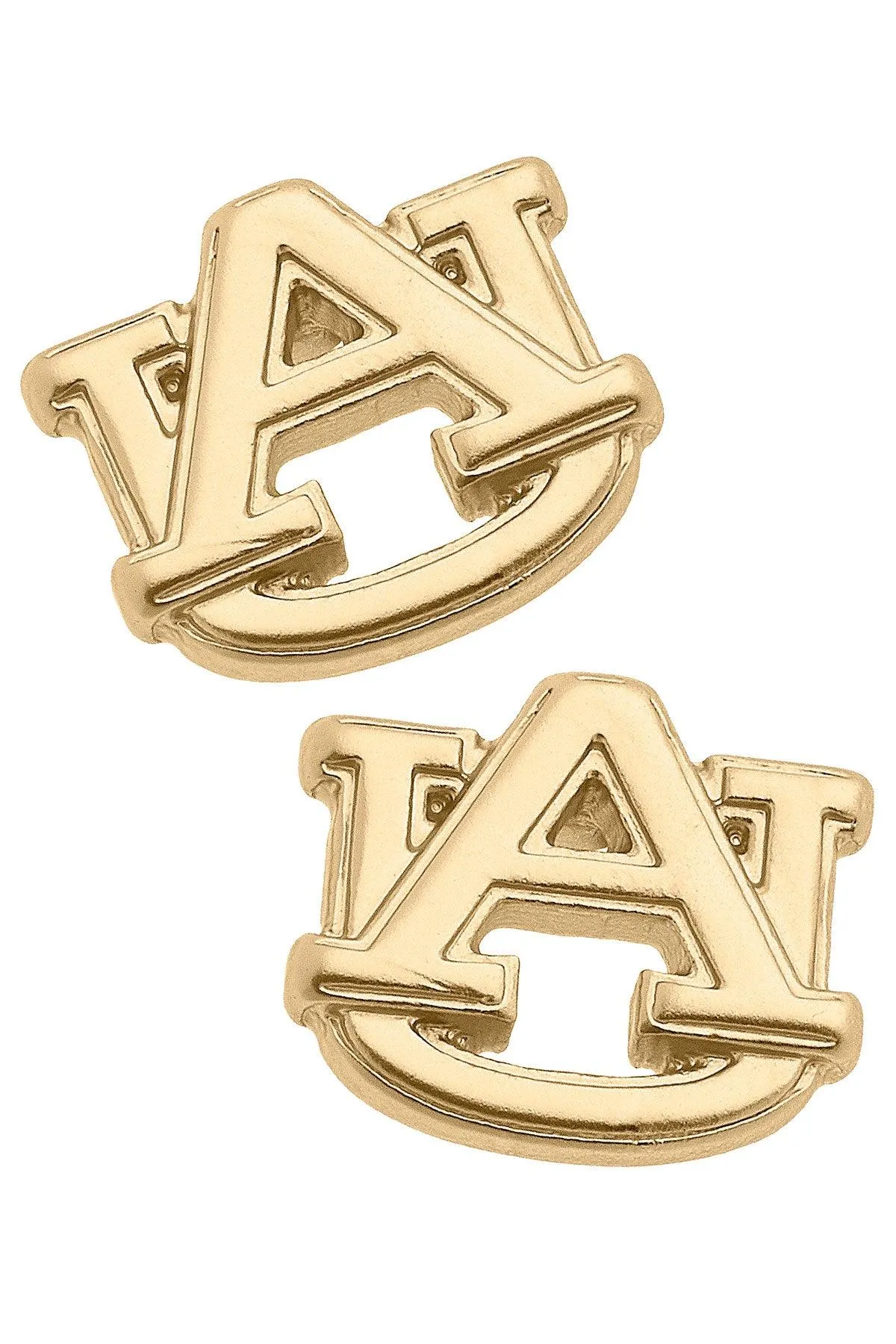 Auburn Tigers 24K Gold Plated Stud Earrings sold by Canvas Style