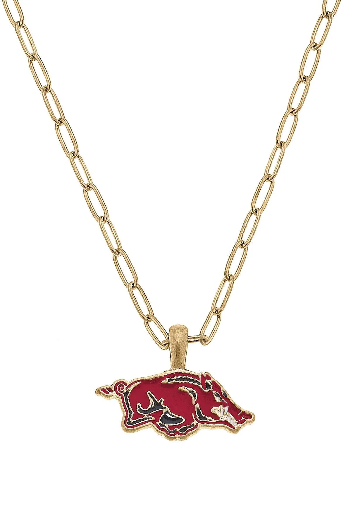 Arkansas Razorbacks Enamel Pendant Necklace sold by Canvas Style