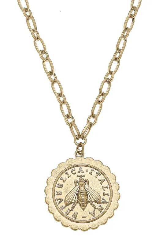 Bumble Bee Medallion Necklace sold by Canvas Style