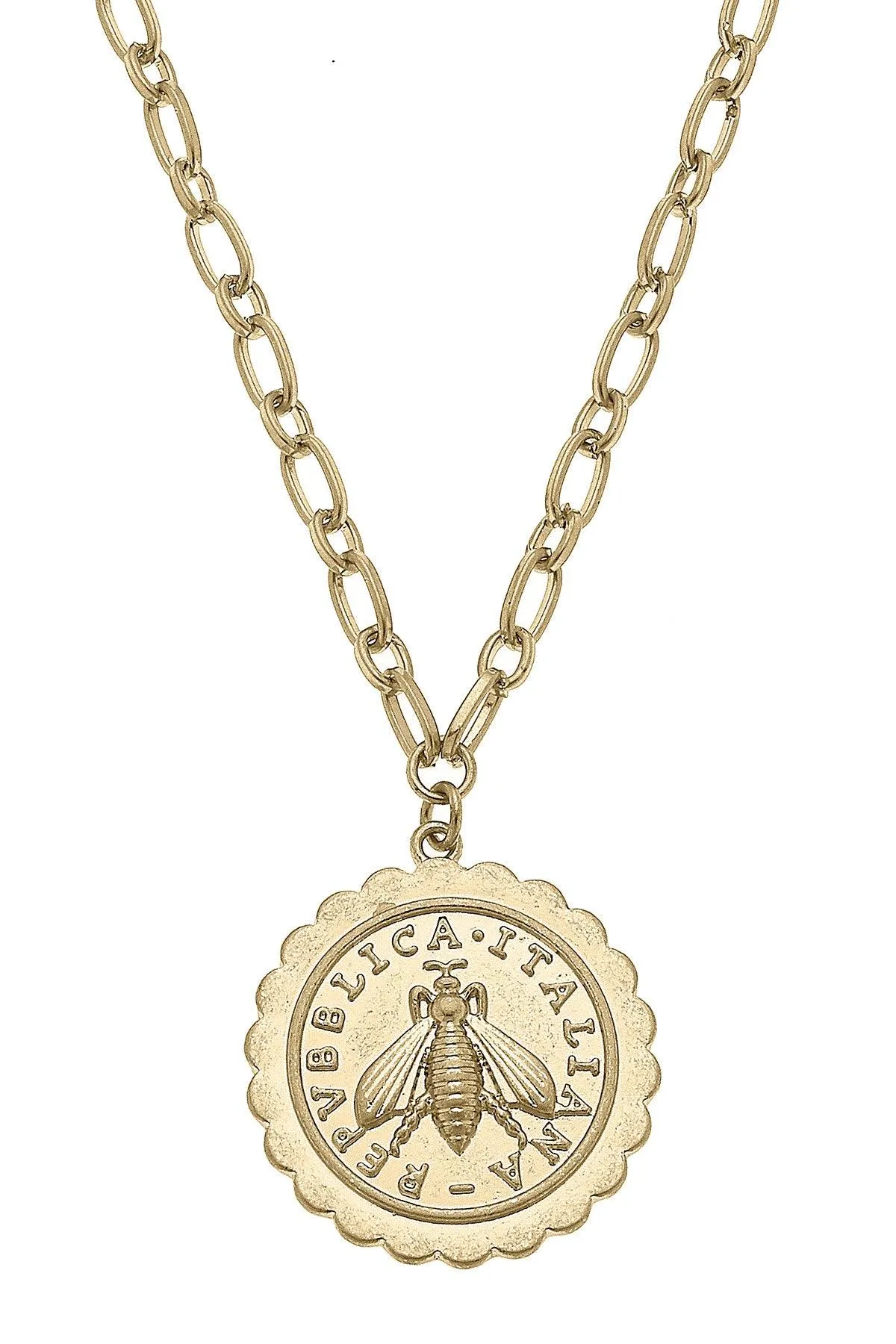 Bumble Bee Medallion Necklace sold by Canvas Style