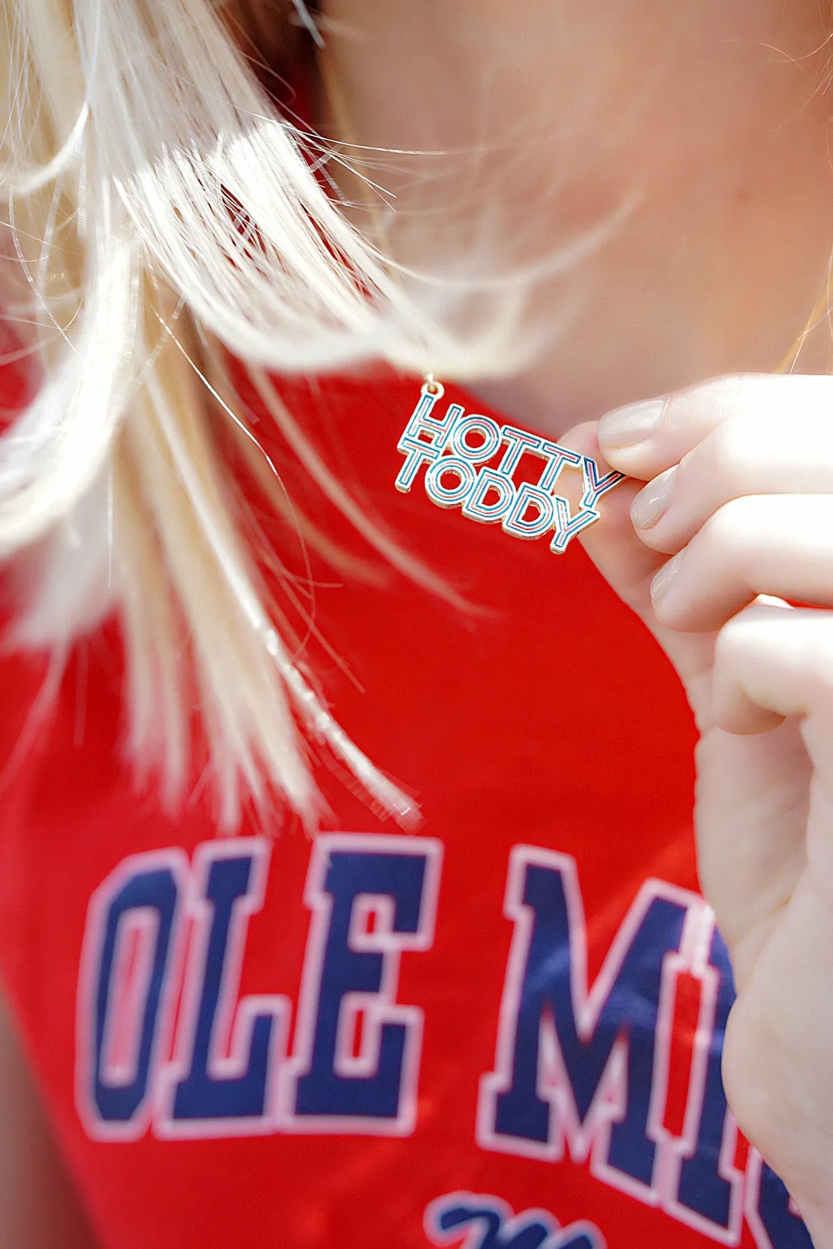 Ole Miss Rebels Outline Enamel Necklace sold by Canvas Style product image thumbnail 2