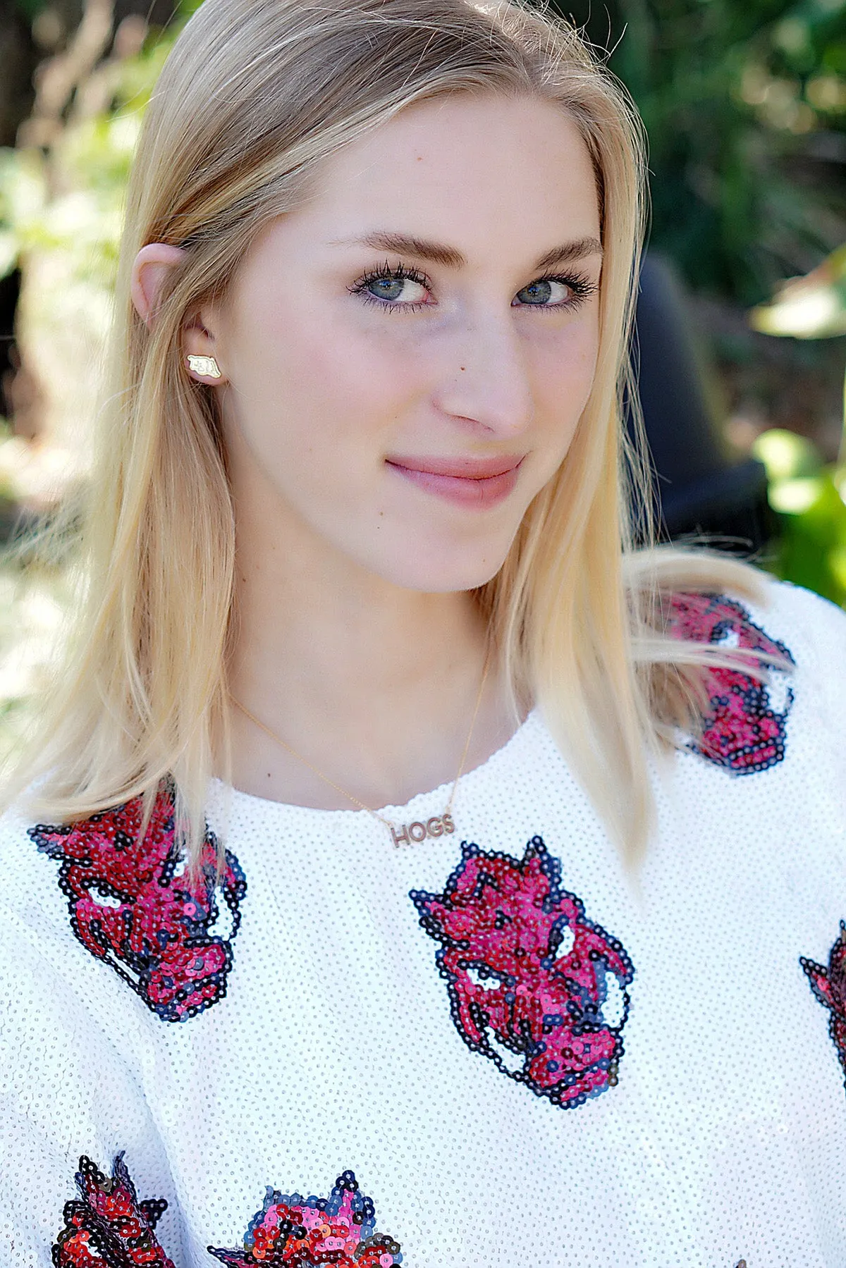 Arkansas Razorbacks 24K Gold Plated Stud Earrings sold by Canvas Style product image thumbnail 2