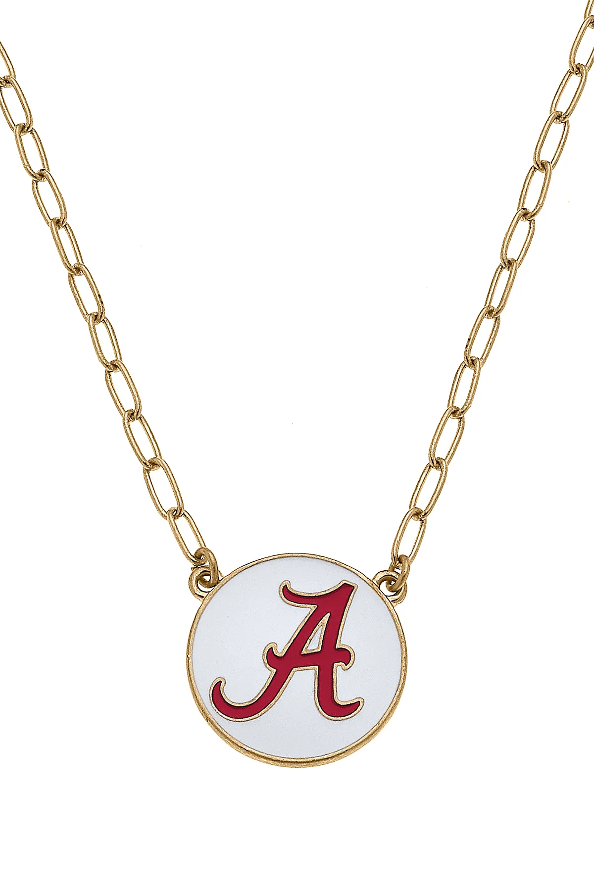 Alabama Crimson Tide Enamel Disc Pendant Necklace sold by Canvas Style