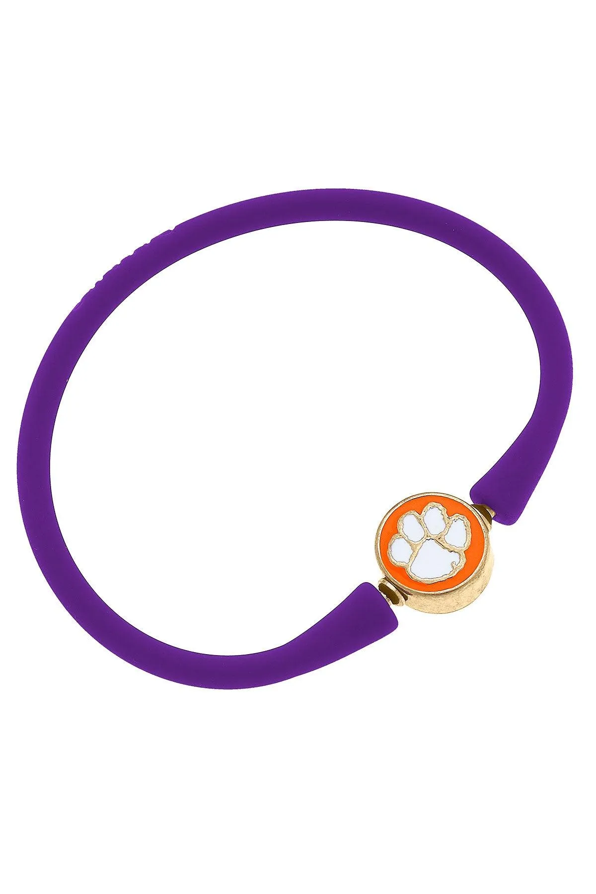 Clemson Tigers Enamel Silicone Bali Bracelet - FINAL SALE sold by Canvas Style