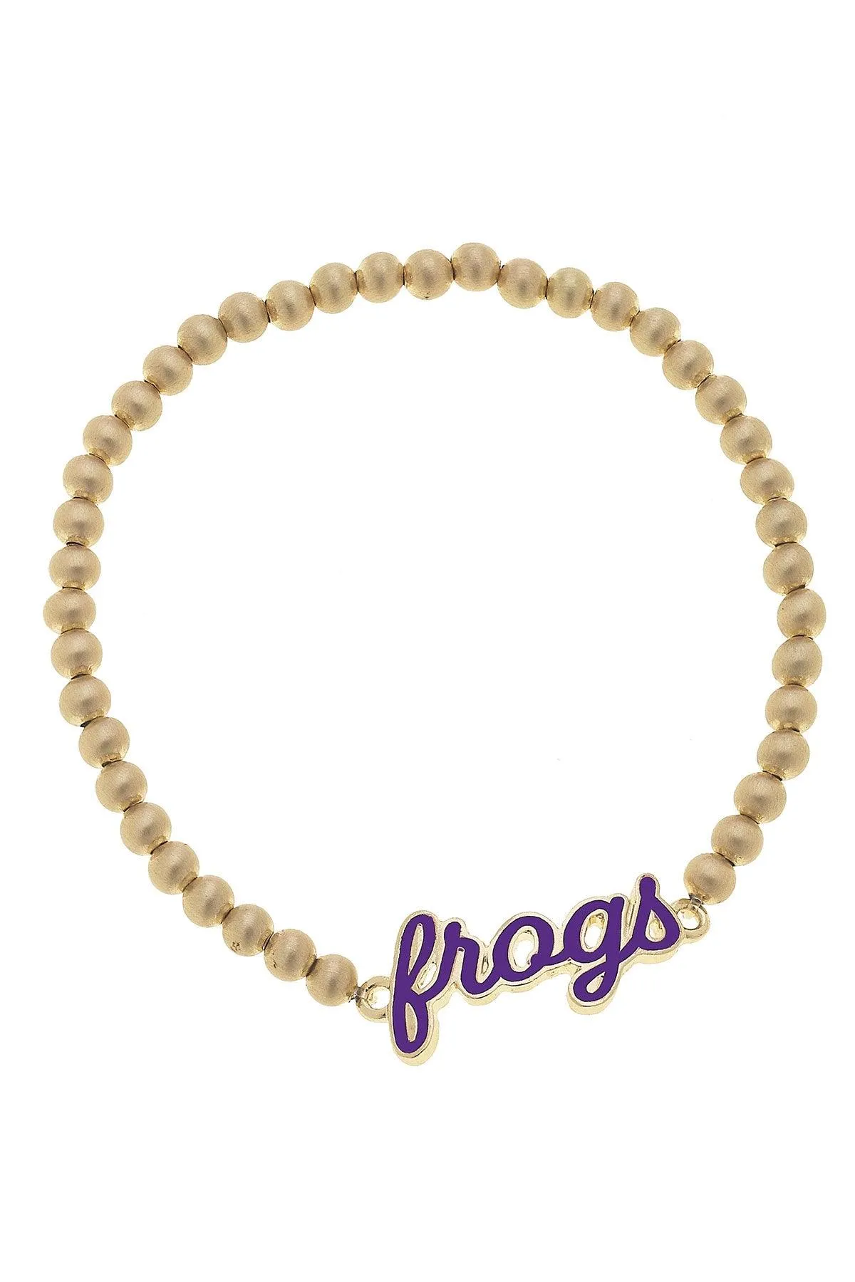 TCU Horned Frogs Enamel Script Stretch Bracelet sold by Canvas Style