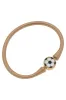 Enamel Soccer Ball Silicone Bali Bracelet in Gold sold by Canvas Style