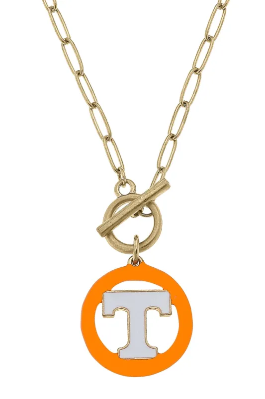 Tennessee Volunteers Logo Enamel T-Bar 16" Necklace sold by Canvas Style