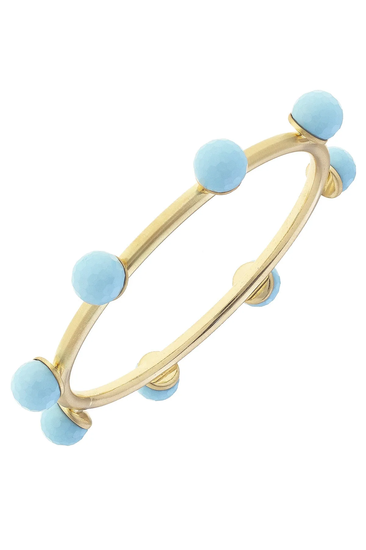 Allison Resin Beaded Bangle in Light Blue sold by Canvas Style