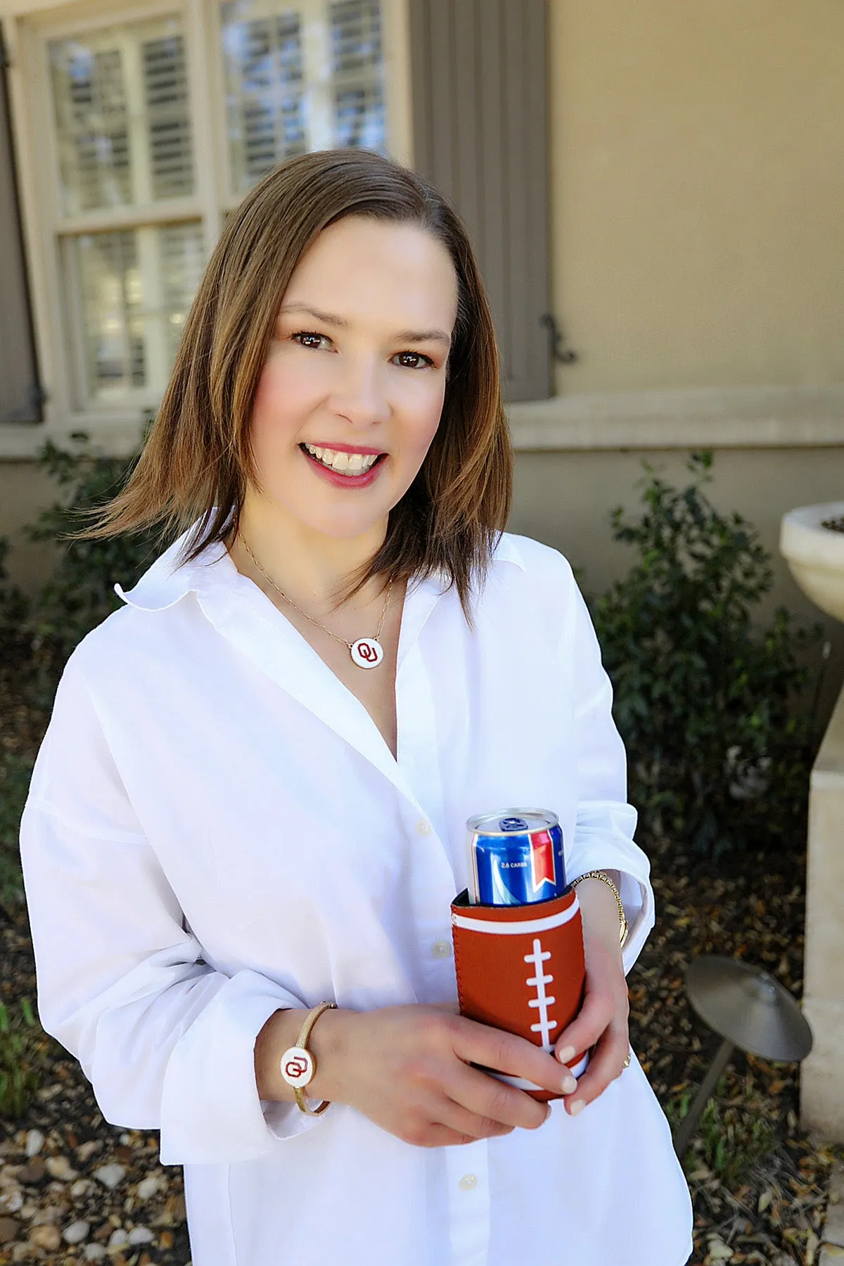 Oklahoma Sooners Enamel Statement Hinge Bangle - FINAL SALE sold by Canvas Style product image thumbnail 2