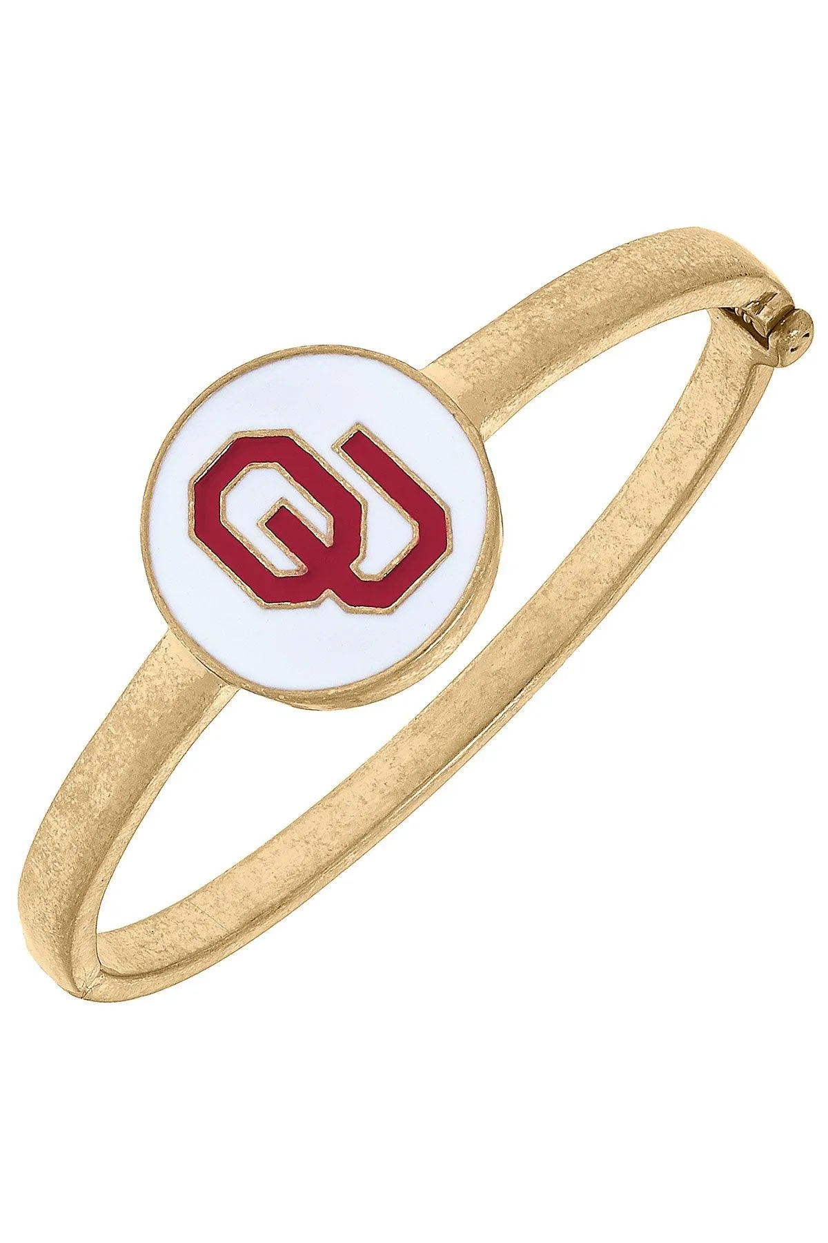 Oklahoma Sooners Enamel Statement Hinge Bangle - FINAL SALE sold by Canvas Style