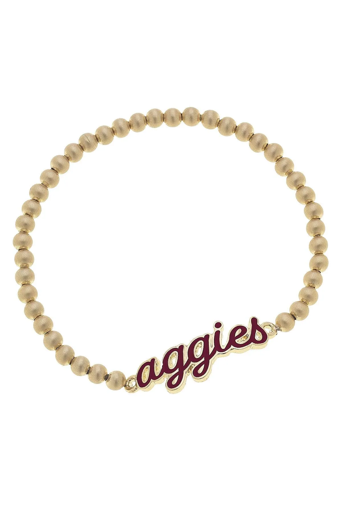 Texas A&M Aggies Enamel Script Stretch Bracelet sold by Canvas Style