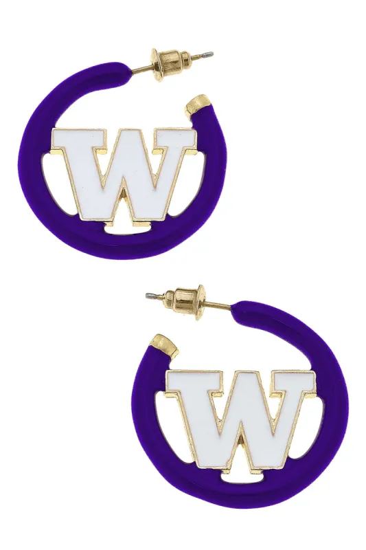 Washington Huskies Enamel Logo Earrings - FINAL SALE sold by Canvas Style