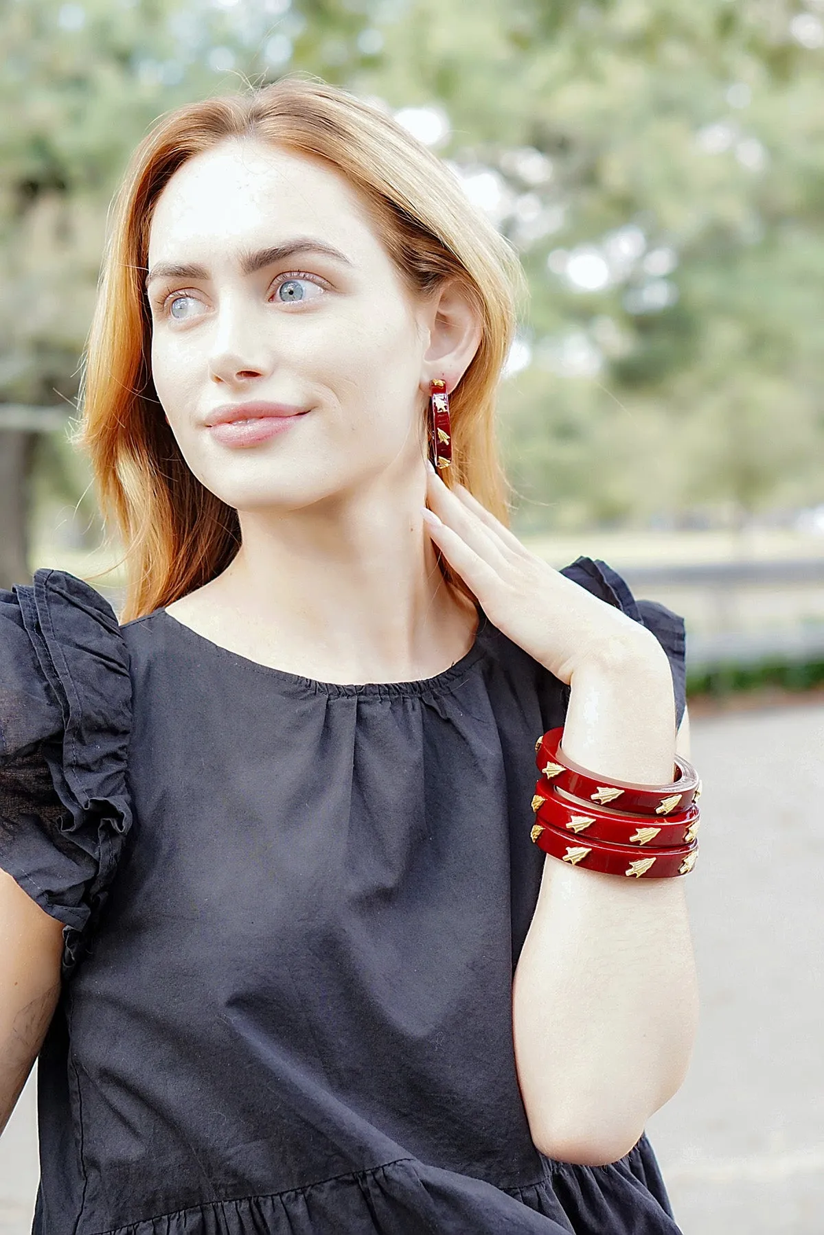 Florida State Seminoles Resin Logo Hoop Earrings - FINAL SALE sold by Canvas Style product image thumbnail 2