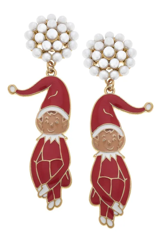 Vintage Elf Enamel Earrings sold by Canvas Style