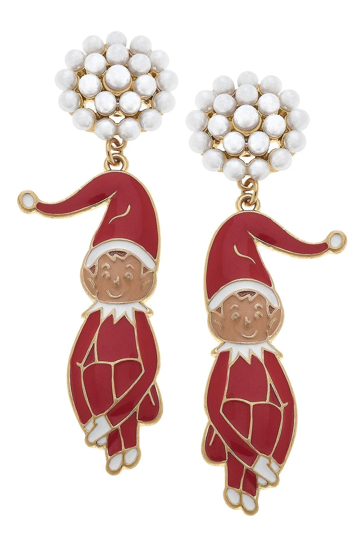 Vintage Elf Enamel Earrings sold by Canvas Style