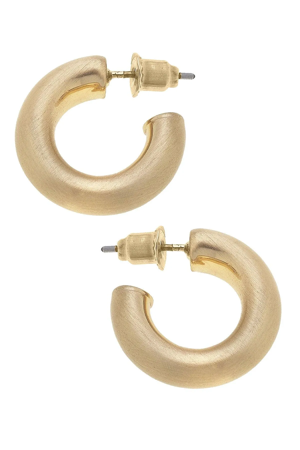 Coraline Hoop Earrings in Satin Gold sold by Canvas Style