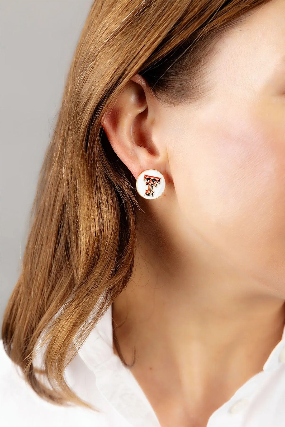 Texas Tech Red Raiders Enamel Disc Stud Earrings - FINAL SALE sold by Canvas Style product image thumbnail 3