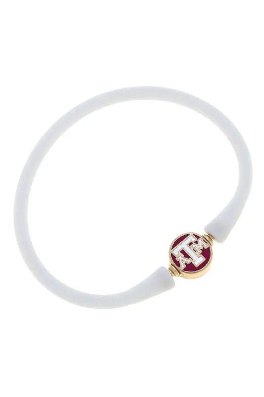Texas A&M Aggies Enamel Silicone Bali Bracelet sold by Canvas Style