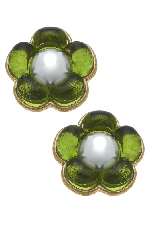 Flower Power Stud Earrings sold by Canvas Style