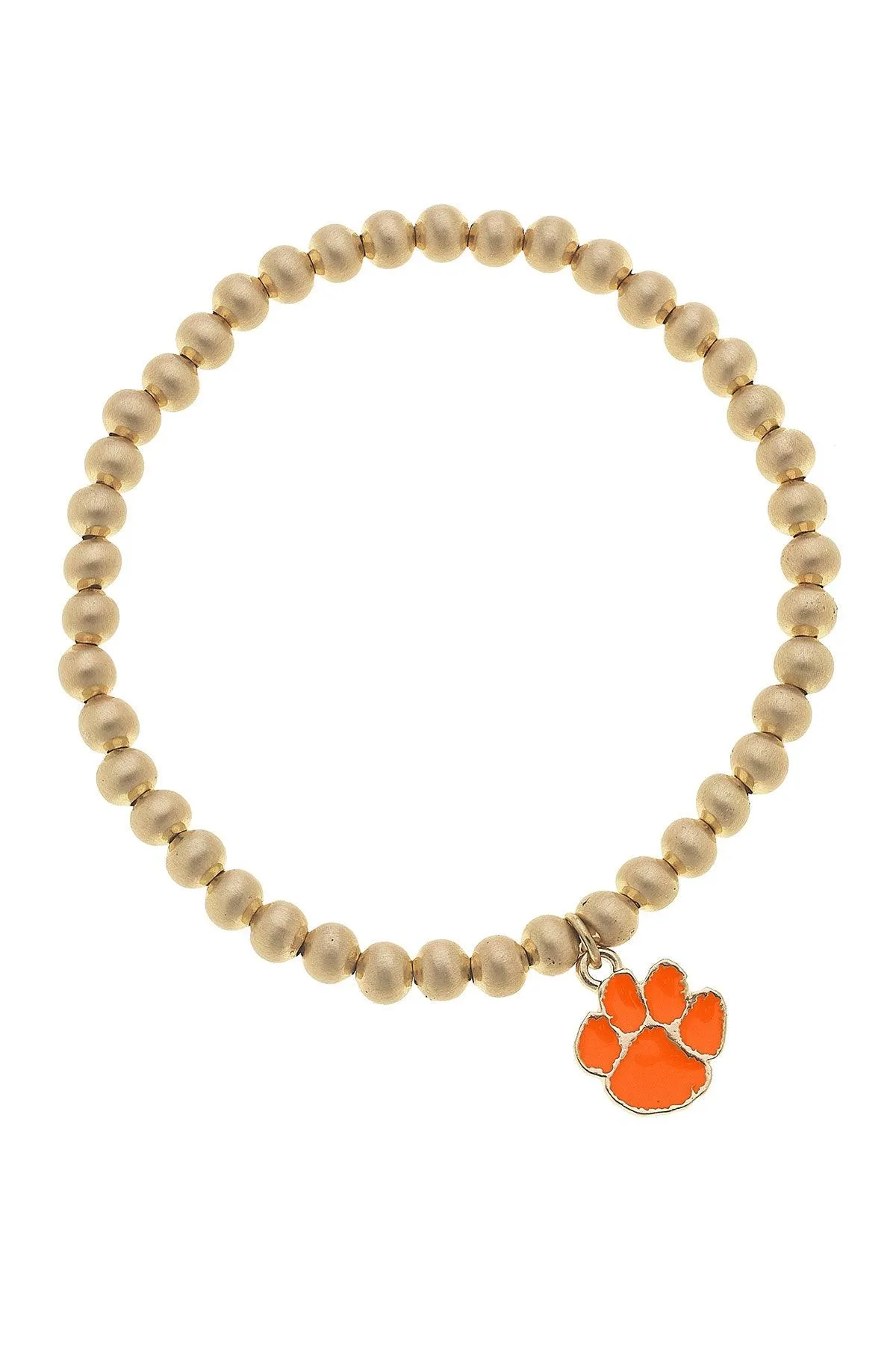 Clemson Tigers Ball Bead Stretch Bracelet sold by Canvas Style