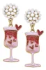 Heart Cocktail Enamel Earrings sold by Canvas Style