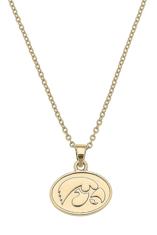 Iowa Hawkeyes 24K Gold Plated Pendant Necklace sold by Canvas Style