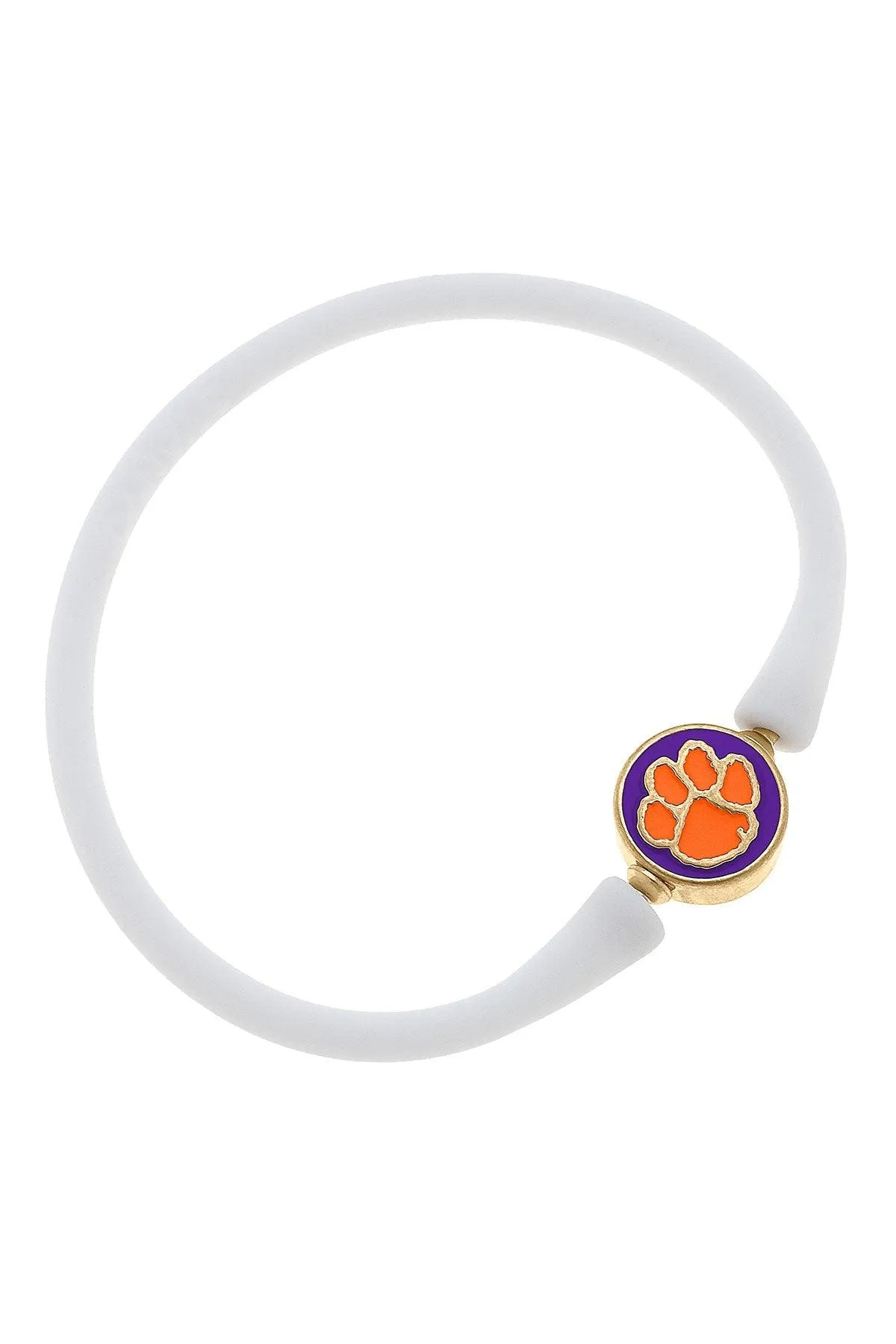Clemson Tigers Enamel Silicone Bali Bracelet - FINAL SALE sold by Canvas Style