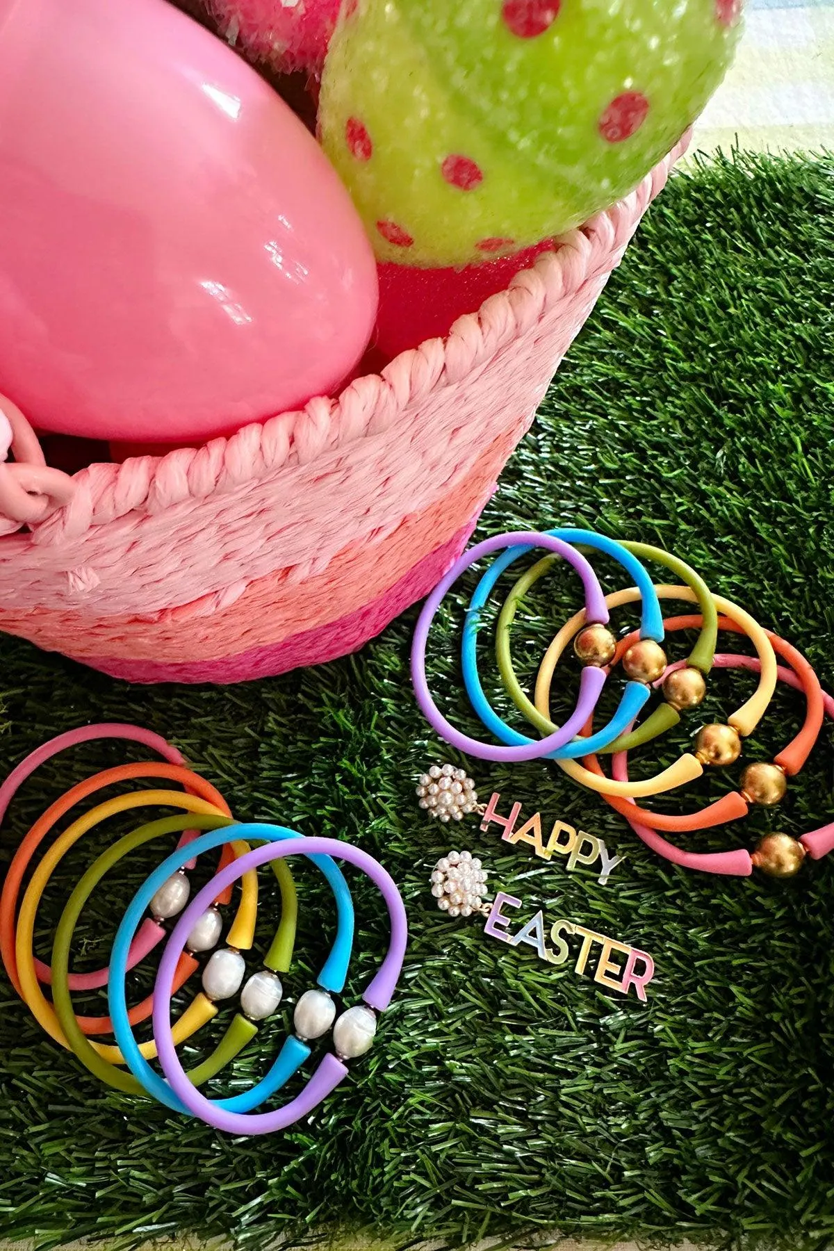 Bali Freshwater Pearl Silicone Bracelet in Aqua - FINAL SALE sold by Canvas Style product image thumbnail 2