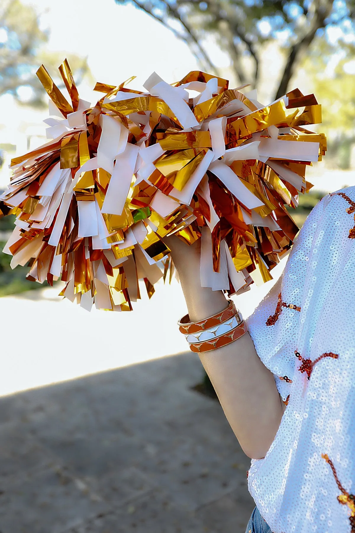 Texas Longhorns Enamel Logo Hinge Bangle - FINAL SALE sold by Canvas Style product image thumbnail 2