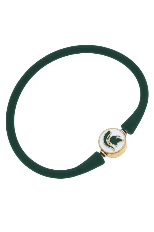Michigan State Spartans Enamel Silicone Bali Bracelet - FINAL SALE sold by Canvas Style