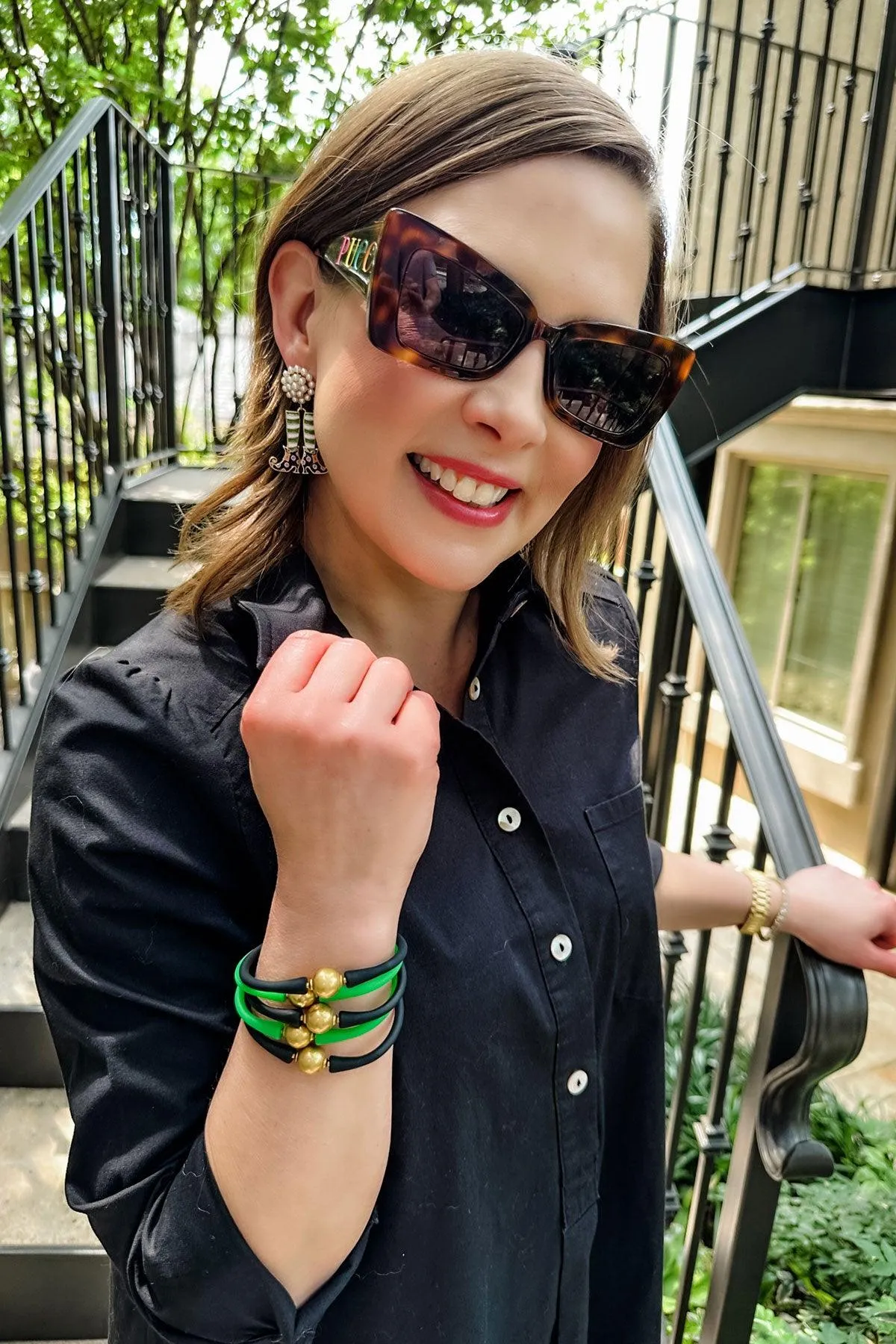 Halloween Enamel Witch Stockings & Shoes Earrings in Green/Black/Purple sold by Canvas Style product image thumbnail 4