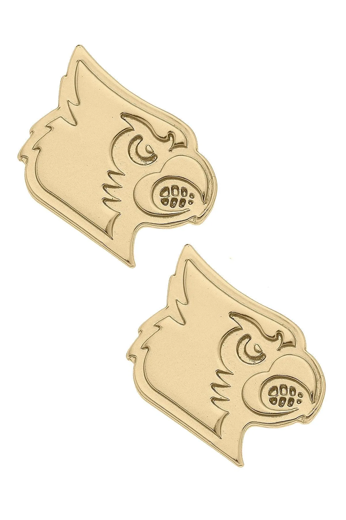 Louisville Cardinals 24K Gold Plated Stud Earrings sold by Canvas Style