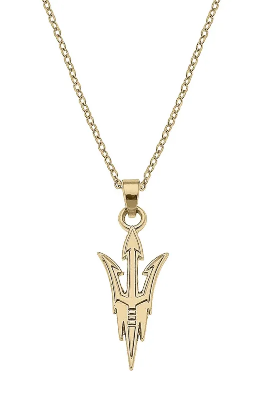 Arizona State Sun Devils 24K Gold Plated Pendant - FINAL SALE Necklace sold by Canvas Style