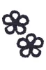 Tahiti Raffia Stud Earrings in Navy - FINAL SALE sold by Canvas Style