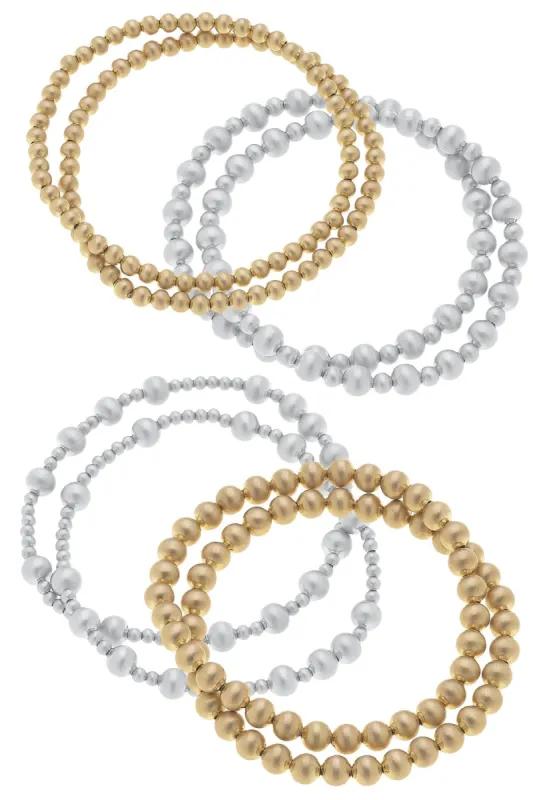 Satin Metal Ball Bead Stack sold by Canvas Style