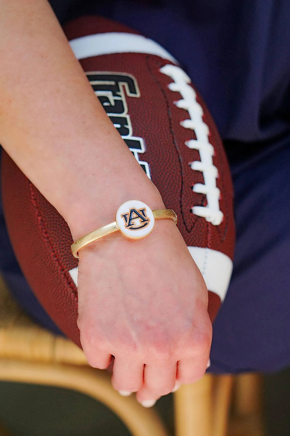 Auburn Tigers Enamel Statement Hinge Bangle - FINAL SALE sold by Canvas Style product image thumbnail 2
