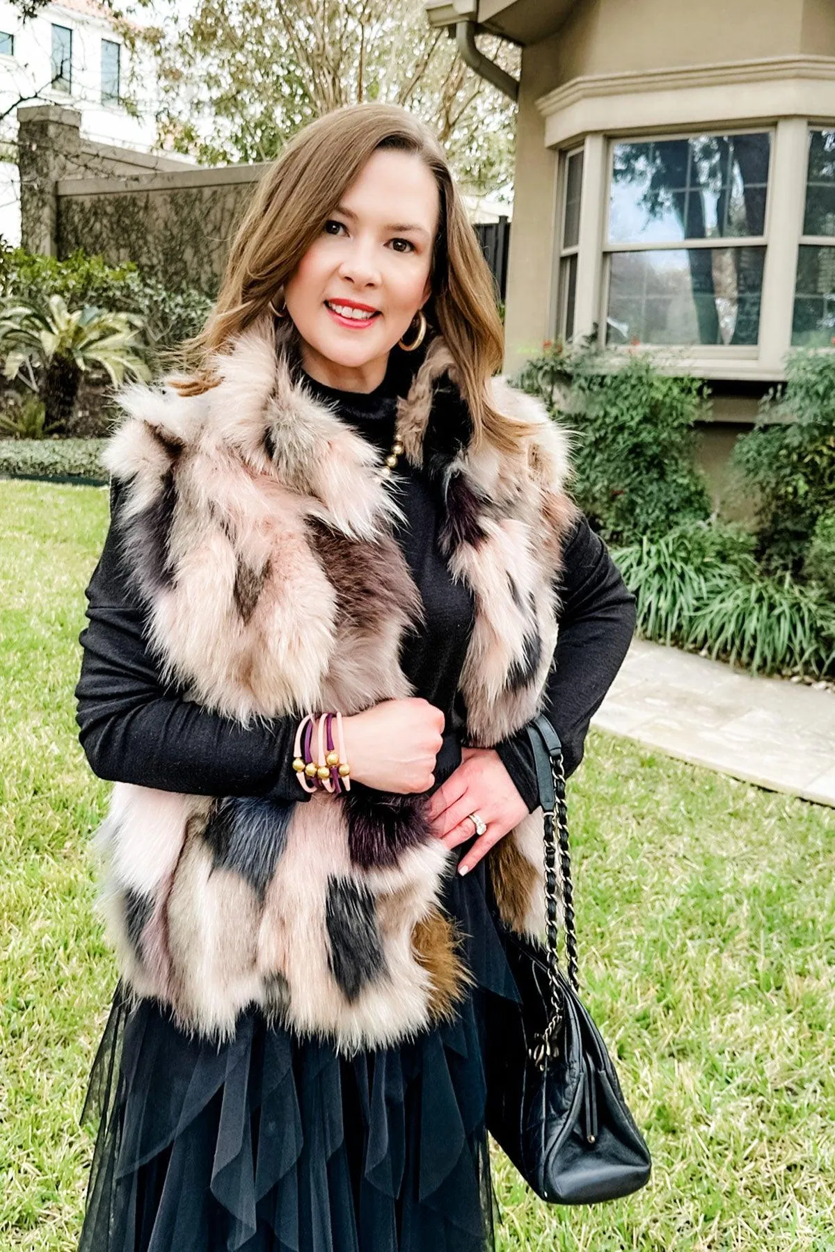 Bali 24K Gold Plated Ball Bead Silicone Bracelet in Light Pink - FINAL SALE sold by Canvas Style product image thumbnail 4