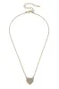 Corrine Pavé Heart Charm Necklace in Worn Gold sold by Canvas Style