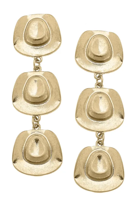 Dutton Cowboy Hat Earrings sold by Canvas Style