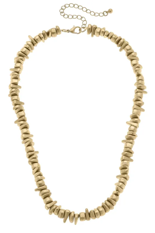 Lagos Mini Molten Necklace in Worn Gold - FINAL SALE sold by Canvas Style